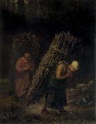 Jean Francois Millet Peasant Women Carrying Firewood Spain oil painting artist